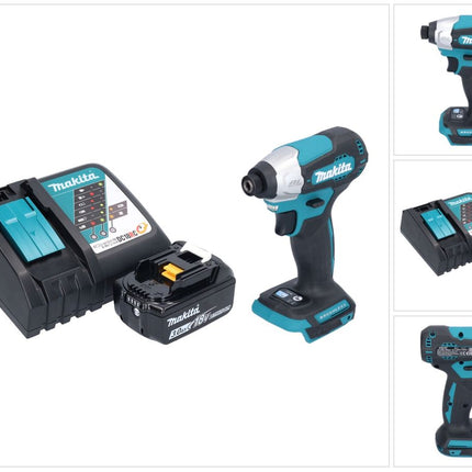Avvitatore a impulsi a batteria Makita DTD 157 RF1 18 V 140 Nm 1/4" brushless + 1x batteria ricaricabile 3,0 Ah + caricabatterie