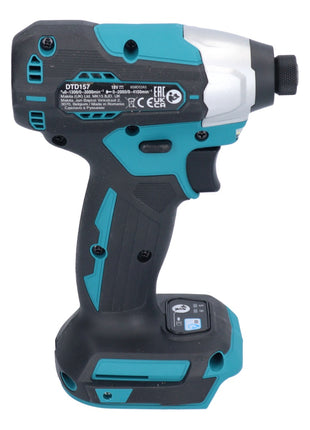 Makita DTD 157 RF Akku Schlagschrauber 18 V 140 Nm 1/4" Brushless + 2x Akku 3,0 Ah + Ladegerät