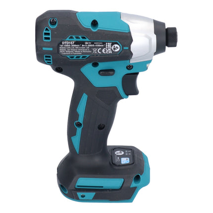 Makita DTD 157 RF Akku Schlagschrauber 18 V 140 Nm 1/4" Brushless + 2x Akku 3,0 Ah + Ladegerät