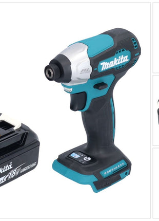 Makita DTD 157 M1 Akku Schlagschrauber 18 V 140 Nm 1/4" Brushless + 1x Akku 4,0 Ah - ohne Ladegerät