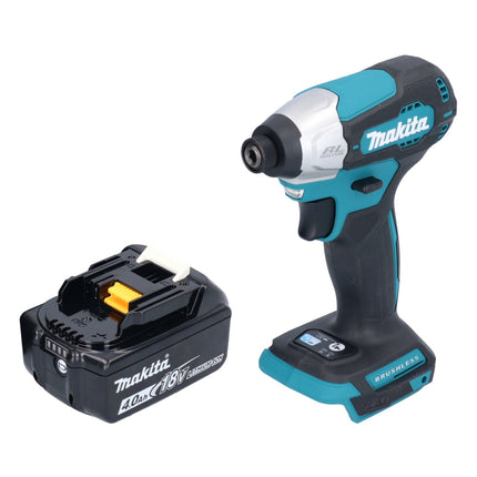 Makita DTD 157 M1 Akku Schlagschrauber 18 V 140 Nm 1/4" Brushless + 1x Akku 4,0 Ah - ohne Ladegerät