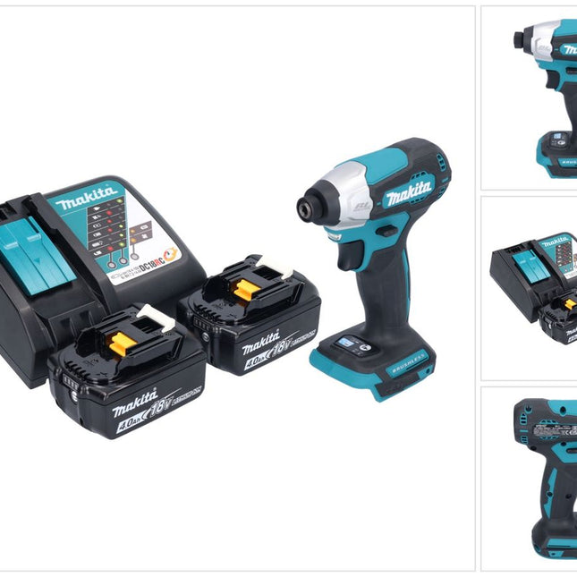 Avvitatore a impulsi a batteria Makita DTD 157 RM 18 V 140 Nm 1/4" brushless + 2x batteria ricaricabile 4,0 Ah + caricabatterie