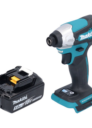 Makita DTD 157 T1 Akku Schlagschrauber 18 V 140 Nm 1/4" Brushless + 1x Akku 5,0 Ah - ohne Ladegerät