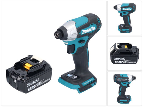 Makita DTD 157 G1 Clé à choc sans fil 18 V 140 Nm 1/4'' Brushless + 1x batterie 6,0 Ah - sans chargeur