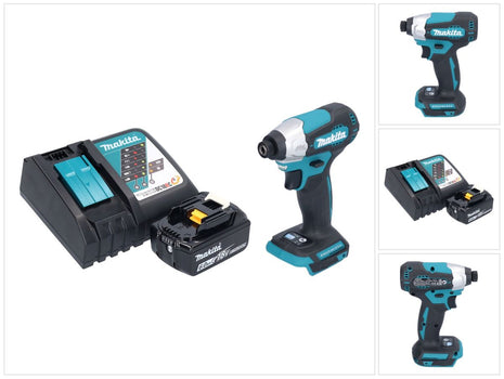 Makita DTD 157 RG1 Llave de impacto a batería 18 V 140 Nm 1/4" sin escobillas + 1x batería 6,0 Ah + cargador