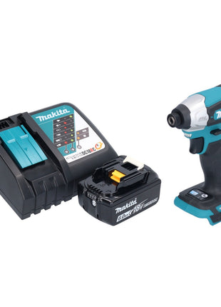 Makita DTD 157 RG1 Llave de impacto a batería 18 V 140 Nm 1/4" sin escobillas + 1x batería 6,0 Ah + cargador