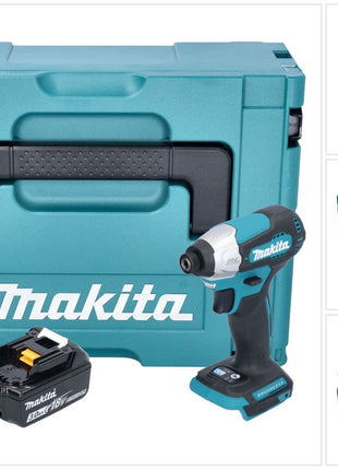 Makita DTD 157 F1J Akku Schlagschrauber 18 V 140 Nm 1/4" Brushless + 1x Akku 3,0 Ah + Makpac - ohne Ladegerät