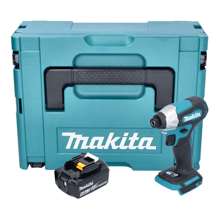 Makita DTD 157 M1J cordless impact wrench 18 V 140 Nm 1/4" brushless + 1x battery 4.0 Ah + Makpac - without charger