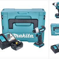 Makita DTD 157 RM1J Akku Schlagschrauber 18 V 140 Nm 1/4" Brushless + 1x Akku 4,0 Ah + Ladegerät + Makpac