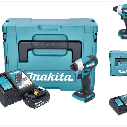 Makita DTD 157 RM1J Akku Schlagschrauber 18 V 140 Nm 1/4" Brushless + 1x Akku 4,0 Ah + Ladegerät + Makpac