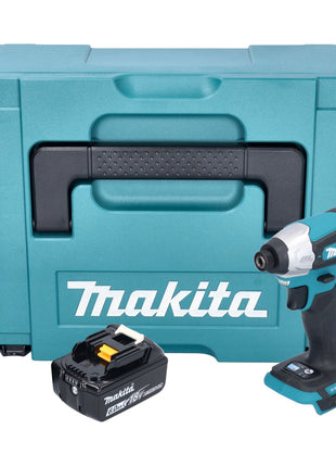 Makita DTD 157 G1J Akku Schlagschrauber 18 V 140 Nm 1/4" Brushless + 1x Akku 6,0 Ah + Makpac - ohne Ladegerät