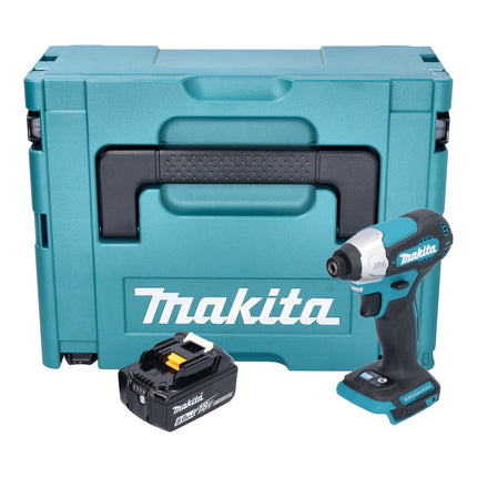 Makita DTD 157 G1J cordless impact wrench 18 V 140 Nm 1/4" brushless + 1x rechargeable battery 6.0 Ah + Makpac - without charger