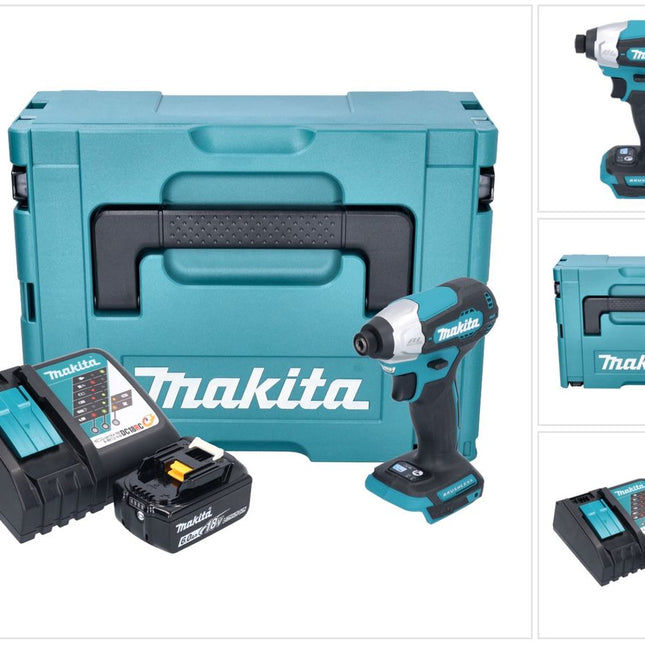 Avvitatore a impulsi a batteria Makita DTD 157 RG1J 18 V 140 Nm 1/4" brushless + 1x batteria ricaricabile 6,0 Ah + caricatore + Makpac