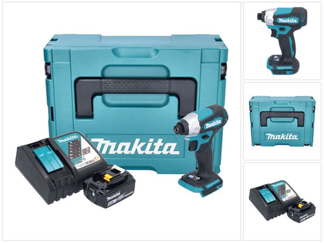 Avvitatore a impulsi a batteria Makita DTD 157 RG1J 18 V 140 Nm 1/4" brushless + 1x batteria ricaricabile 6,0 Ah + caricatore + Makpac