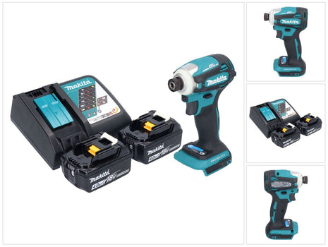 Makita DTD 172 RM akumulatorowy klucz udarowy 18 V 180 Nm 1/4" bezszczotkowy + 2x akumulator 4,0 Ah + ładowarka