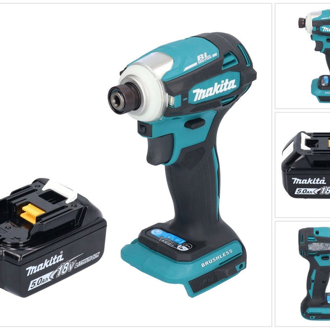 Avvitatore a impulsi a batteria Makita DTD 172 T1 18 V 180 Nm 1/4" brushless + 1x batteria ricaricabile 5,0 Ah - senza caricabatterie
