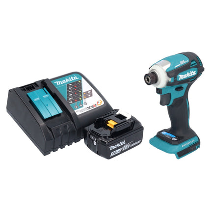 Makita DTD 172 RT1 cordless impact wrench 18 V 180 Nm 1/4" brushless + 1x rechargeable battery 5.0 Ah + charger