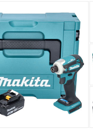 Makita DTD 172 F1J Clé à chocs sans fil 18 V 180 Nm 1/4" sans balais + 1x batterie 3,0 Ah + Makpac - sans chargeur