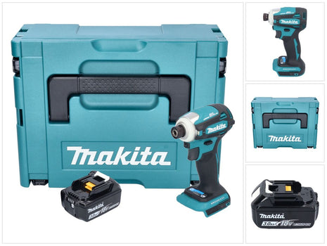 Avvitatore a impulsi a batteria Makita DTD 172 F1J 18 V 180 Nm 1/4" brushless + 1x batteria ricaricabile 3,0 Ah + Makpac - senza caricabatterie