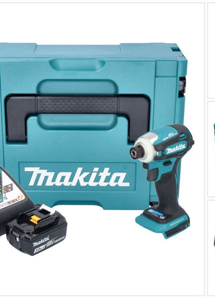 Makita DTD 172 RF1J clé à chocs sans fil 18 V 180 Nm 1/4" sans balai + 1x batterie 3,0 Ah + chargeur + Makpac