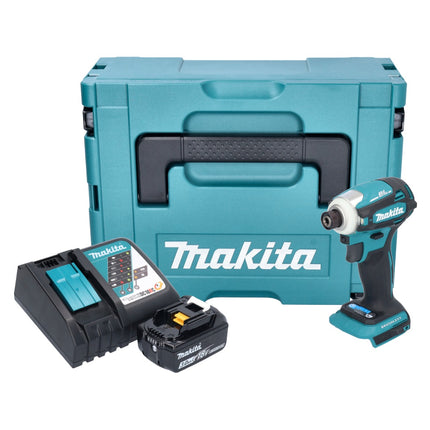 Avvitatore a impulsi a batteria Makita DTD 172 RF1J 18 V 180 Nm 1/4" brushless + 1x batteria ricaricabile 3,0 Ah + caricabatterie + Makpac