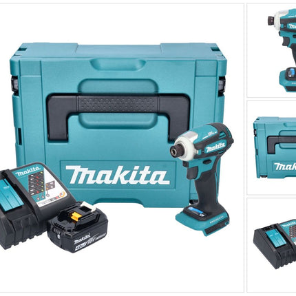 Makita DTD 172 RM1J Akku Schlagschrauber 18 V 180 Nm 1/4" Brushless + 1x Akku 4,0 Ah + Ladegerät + Makpac