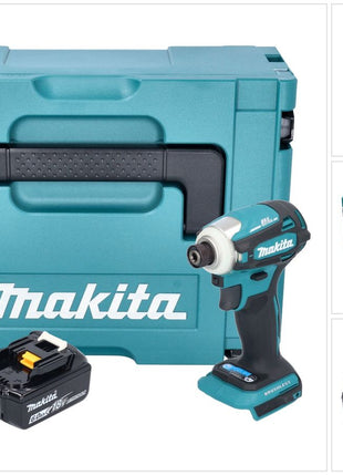 Makita DTD 172 G1J Clé à chocs sans fil 18 V 180 Nm 1/4" sans balai + 1x batterie 6,0 Ah + Makpac - sans chargeur