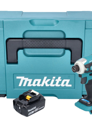 Makita DTD 172 G1J Clé à chocs sans fil 18 V 180 Nm 1/4" sans balai + 1x batterie 6,0 Ah + Makpac - sans chargeur