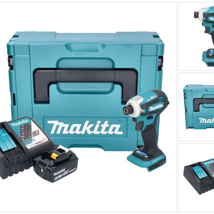 Makita DTD 172 RG1J akumulatorowy klucz udarowy 18 V 180 Nm 1/4" bezszczotkowy + 1x akumulator 6,0 Ah + ładowarka + Makpac