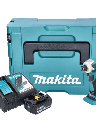 Makita DTD 172 RG1J Akku Schlagschrauber 18 V 180 Nm 1/4" Brushless + 1x Akku 6,0 Ah + Ladegerät + Makpac