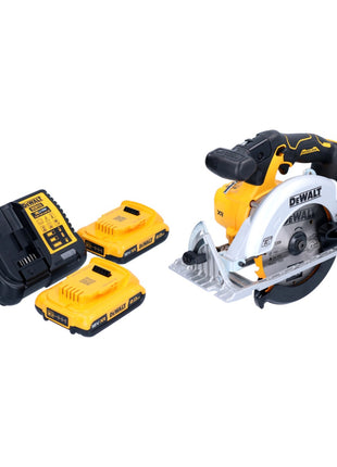 Akumulatorowa pilarka tarczowa DeWalt DCS 565 D2 18 V 165 mm bezszczotkowa + 2x akumulator 2,0 Ah + ładowarka