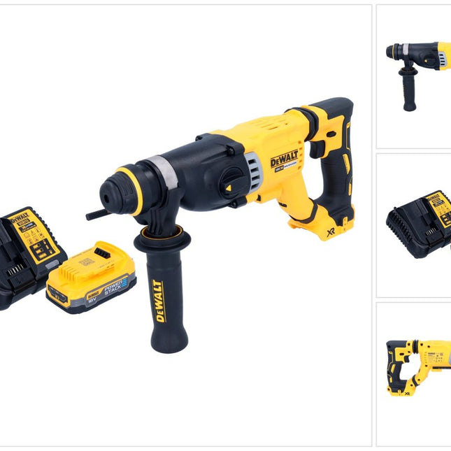 DeWalt DCH 263 E1 Marteau perforateur burineur sans fil 18 V 3 J SDS Plus Brushless + 1x Powerstack Batterie 1,7 Ah + Ladegert