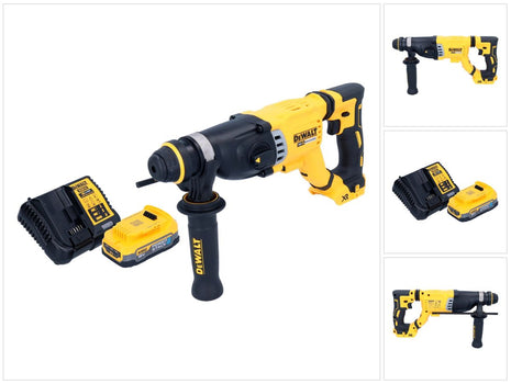 DeWalt DCH 263 E1 Akku Kombihammer 18 V 3 J SDS Plus Brushless + 1x Powerstack Akku 1,7 Ah + Ladegerät