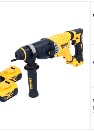 DeWalt DCH 263 P2 Akku Kombihammer 18 V 3 J SDS Plus Brushless + 2x Akku 5,0 Ah + Ladegerät