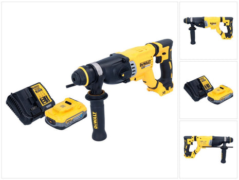 DeWalt DCH 263 H1 Marteau perforateur burineur sans fil 18 V 3 J SDS Plus Brushless + 1x Powerstack Batterie 5,0 Ah + Ladegert