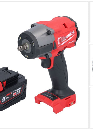 Clé à chocs sans fil Milwaukee M18 FMTIW2F38-501 18 V 745 Nm 3/8" brushless + 1x batterie 5,0 Ah - sans chargeur