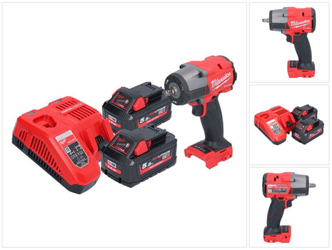 Milwaukee M18 FMTIW2F38-552 Cordless impact wrench 18 V 745 Nm 3/8" brushless + 2x rechargeable battery 5.5 Ah + charger