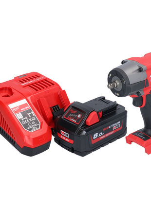 Milwaukee M18 FMTIW2F38-801 Clé à chocs sans fil 18 V 745 Nm 3/8'' Brushless + 1x batterie 8,0 Ah + chargeur