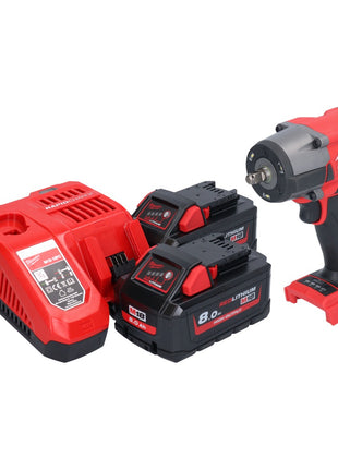 Milwaukee M18 FMTIW2F38-802 Akumulatorowy klucz udarowy 18 V 745 Nm 3/8" bezszczotkowy + 2x akumulator 8,0 Ah + ładowarka