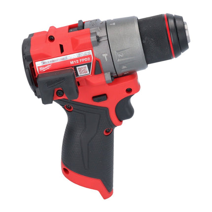 Taladro percutor inalámbrico Milwaukee M12 FPD2-201 12 V 45 Nm sin escobillas + 1x batería 2,0 Ah - sin cargador