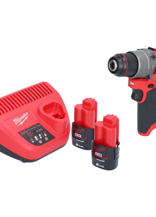 Milwaukee M12 FPD2-202 Akku Schlagbohrschrauber 12 V 45 Nm Brushless + 2x Akku 2,0 Ah + Ladegerät