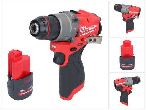 Milwaukee M12 FPD2-251 Perceuse-visseuse à percussion sans fil 12 V 45 Nm Brushless + 1x batterie 2,5 Ah - sans chargeur