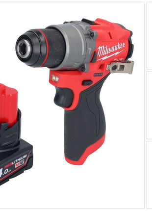 Taladro percutor inalámbrico Milwaukee M12 FPD2-401 12 V 45 Nm sin escobillas + 1x batería 4,0 Ah - sin cargador