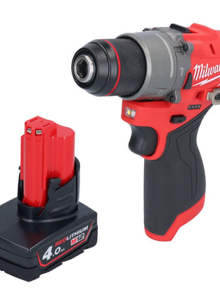 Taladro percutor inalámbrico Milwaukee M12 FPD2-401 12 V 45 Nm sin escobillas + 1x batería 4,0 Ah - sin cargador