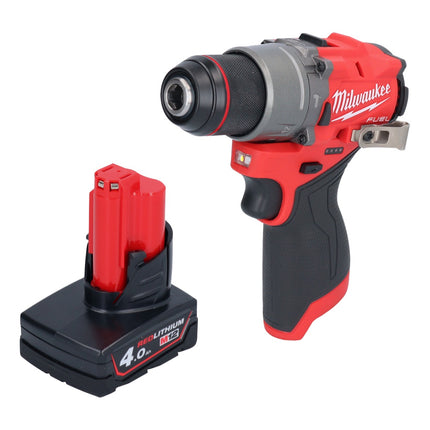 Taladro percutor inalámbrico Milwaukee M12 FPD2-401 12 V 45 Nm sin escobillas + 1x batería 4,0 Ah - sin cargador