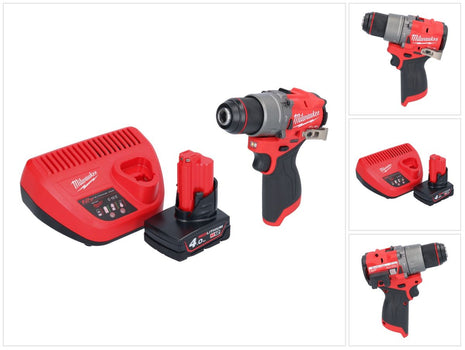 Milwaukee M12 FPD2-401 Akku Schlagbohrschrauber 12 V 45 Nm Brushless + 1x Akku 4,0 Ah + Ladegerät