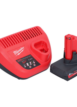 Milwaukee M12 FPD2-501 akumulatorowa wiertarka udarowa 12 V 45 Nm bezszczotkowa + 1x akumulator 5,0 Ah + ładowarka