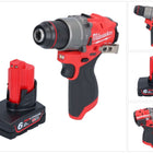 Milwaukee M12 FPD2-601 Perceuse-visseuse à percussion sans fil 12 V 45 Nm Brushless + 1x batterie 6,0 Ah - sans chargeur
