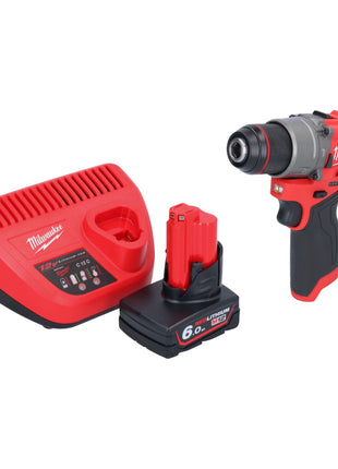 Taladro percutor inalámbrico Milwaukee M12 FPD2-601 12 V 45 Nm sin escobillas + 1x batería 6,0 Ah + cargador