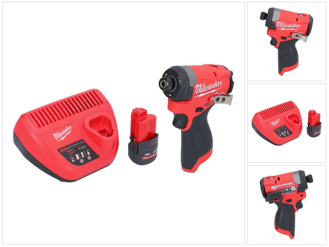 Milwaukee M12 FID2-251 akumulatorowy klucz udarowy 12 V 170 Nm 1/4" bezszczotkowy + 1x akumulator 2,5 Ah + ładowarka